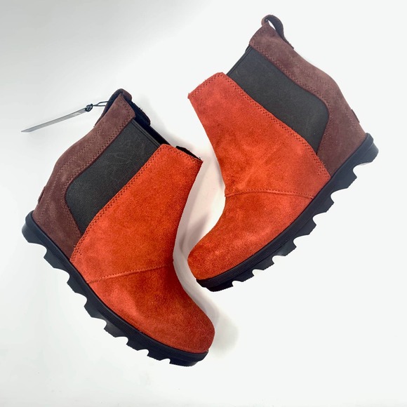 Sorel Shoes - Sorel Joan of Arctic Wedge II Chelsea Bootie Red